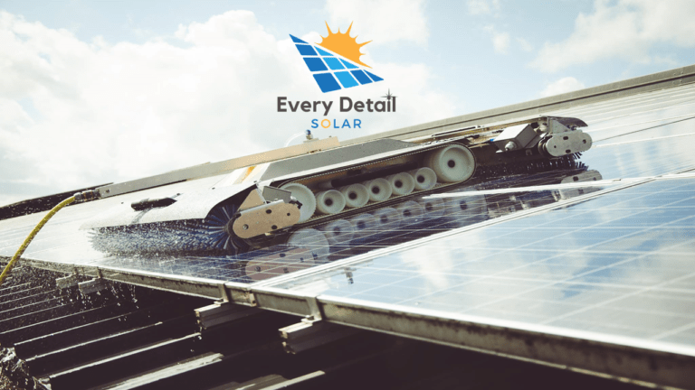 Commercial solar panel cleaning
