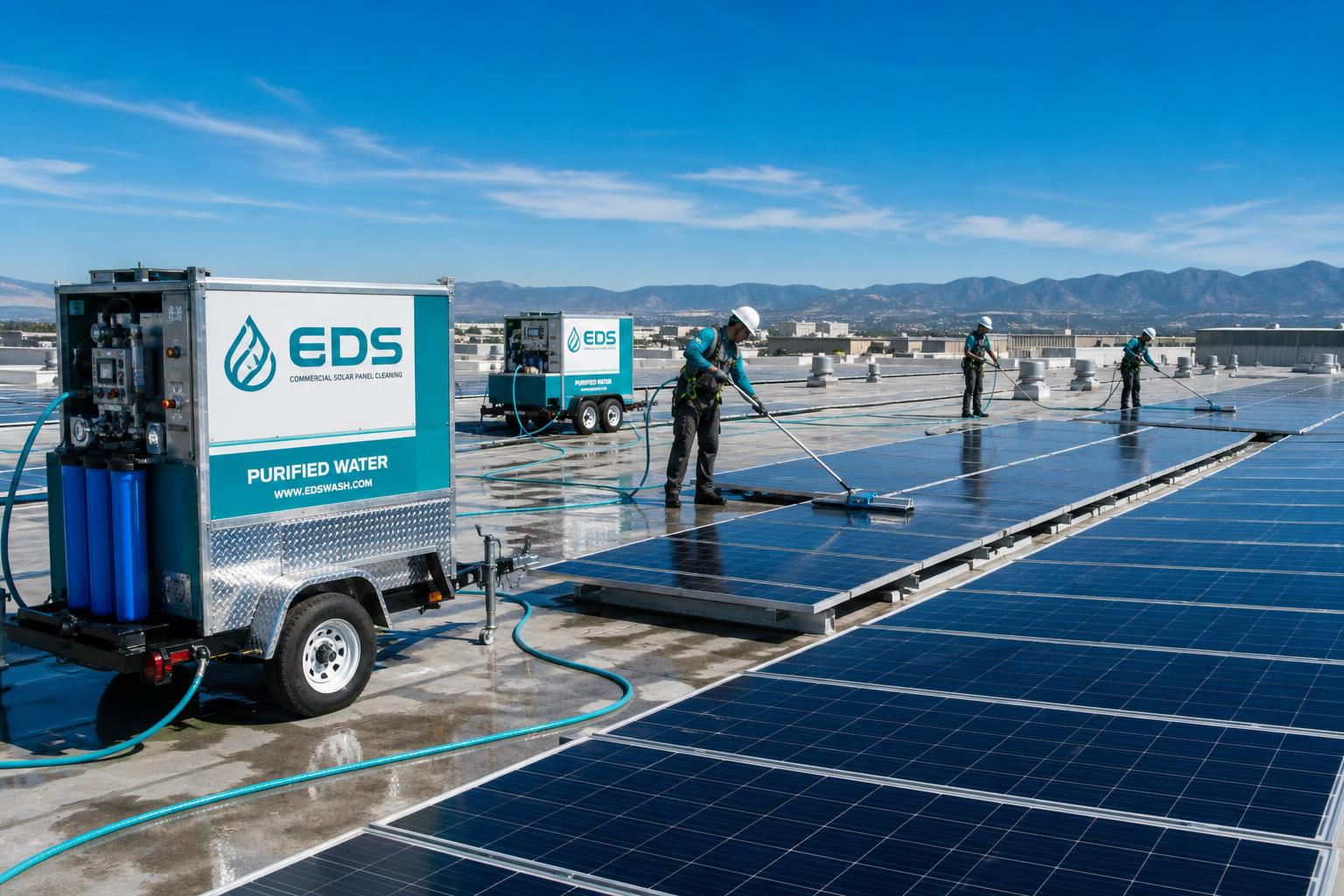 A Behind-the-Scenes Look at a Commercial Solar Panel Cleaning Project